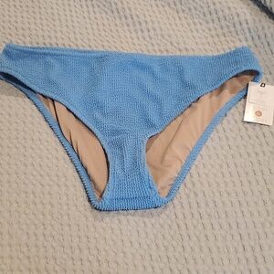 Shade & Shore Light Blue Textured Low Rise Medium Seat Coverage Bottom S…